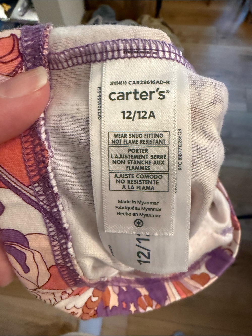 Carter's Purple and Cream Unicorn Pajama Set - 2 Pack - Picture 10 of 12